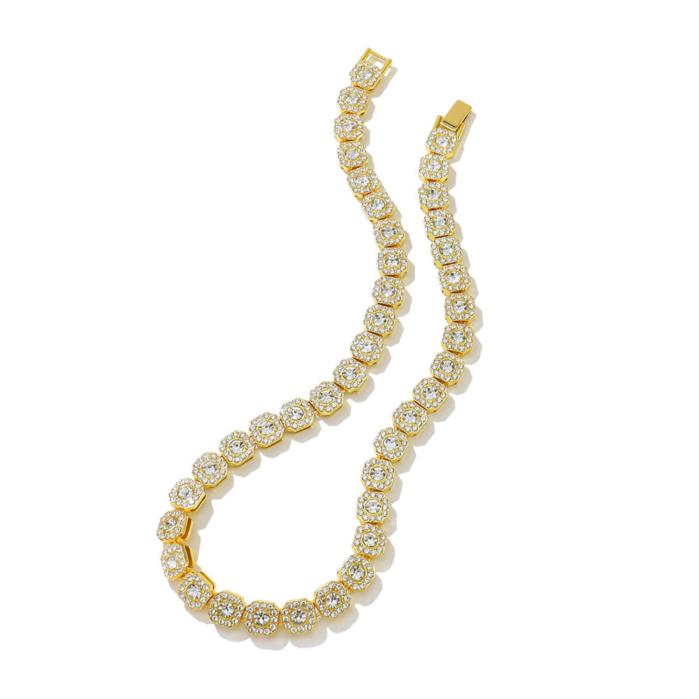 Full-Blown Diamond Ice Sugar Chain Necklace