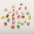 Fashionable Colorful Oil-Drip Letter Pendant Necklace