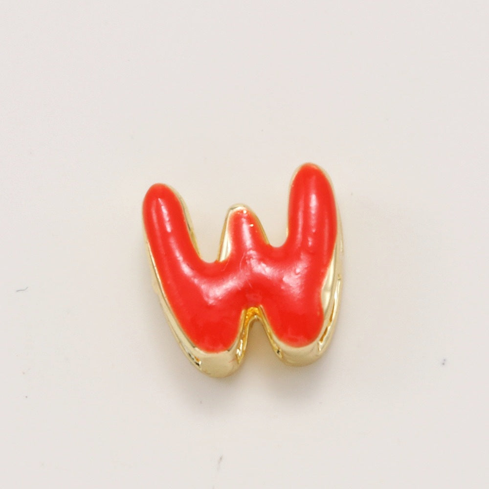 Fashionable Colorful Oil-Drip Letter Pendant Necklace