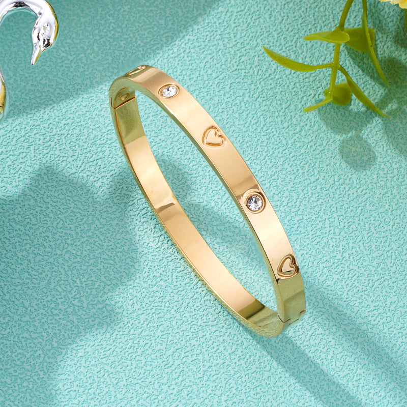 Amani Heart Buckle Stainless Steel Bracelet