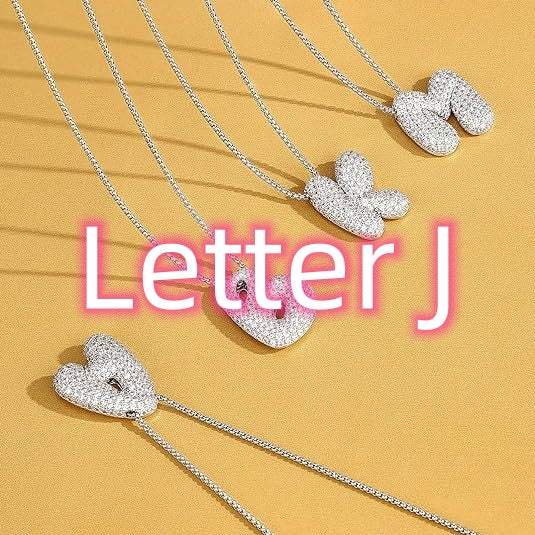 Personalized Elegant Letter Necklace – Brass & Zircon
