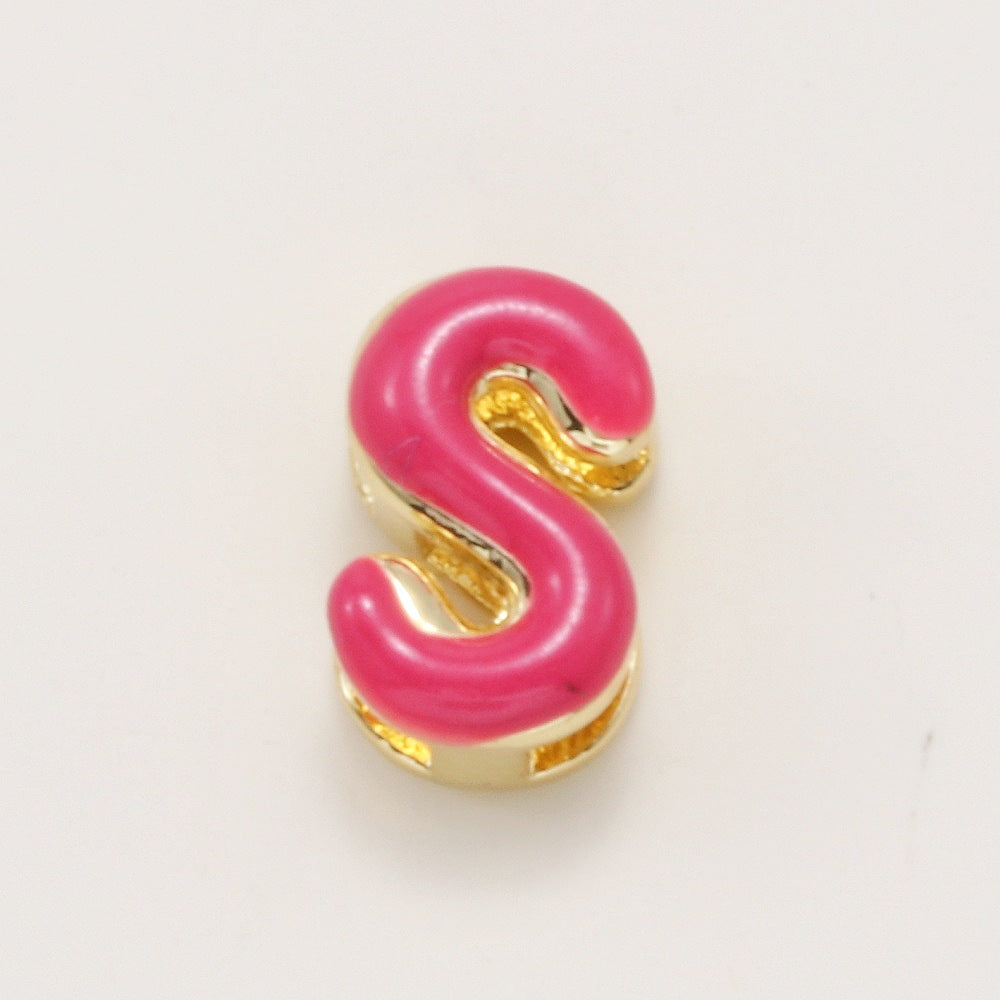 Fashionable Colorful Oil-Drip Letter Pendant Necklace