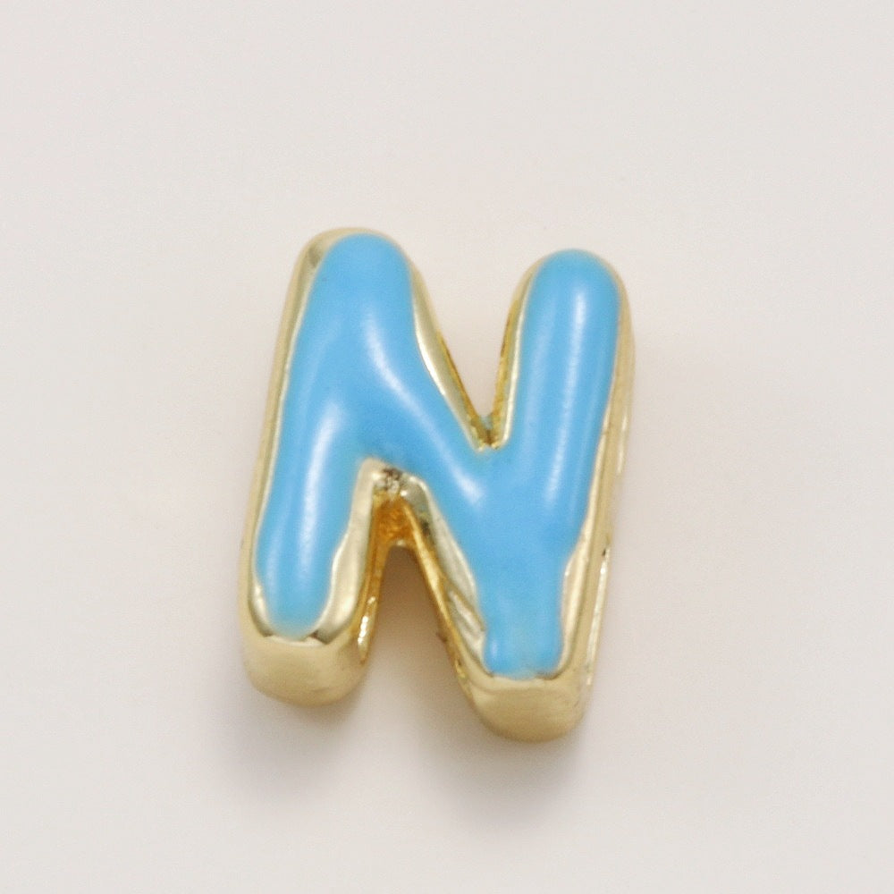 Fashionable Colorful Oil-Drip Letter Pendant Necklace