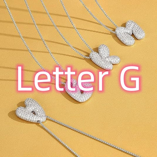 Personalized Elegant Letter Necklace – Brass & Zircon