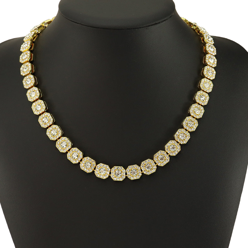 Full-Blown Diamond Ice Sugar Chain Necklace