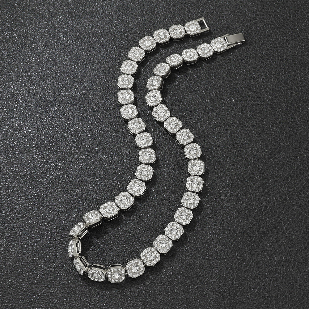 Full-Blown Diamond Ice Sugar Chain Necklace