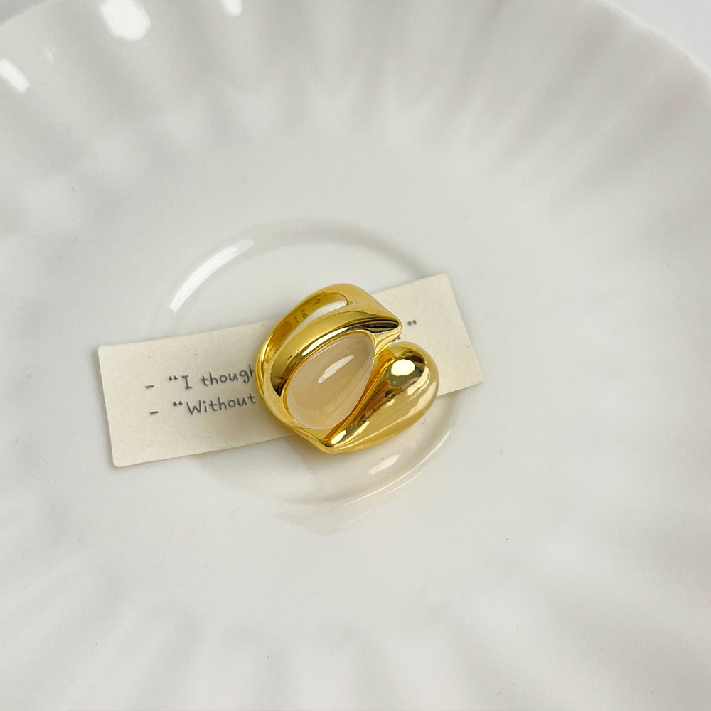 Water-drop-shaped All-over Ring Women's Minimalist Style