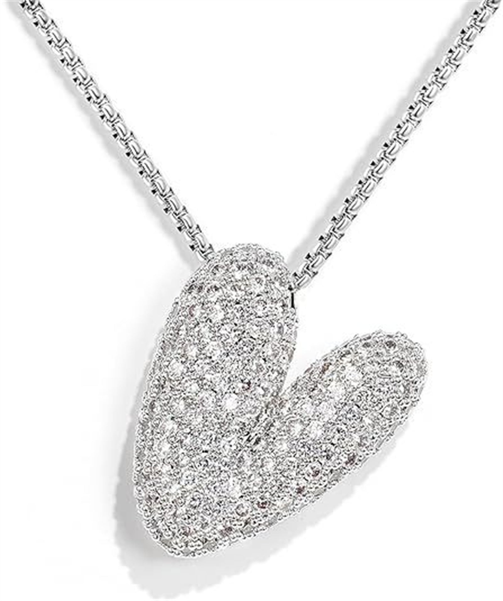 Personalized Elegant Letter Necklace – Brass & Zircon