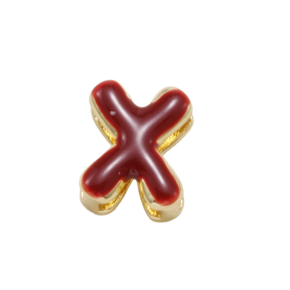 Fashionable Colorful Oil-Drip Letter Pendant Necklace