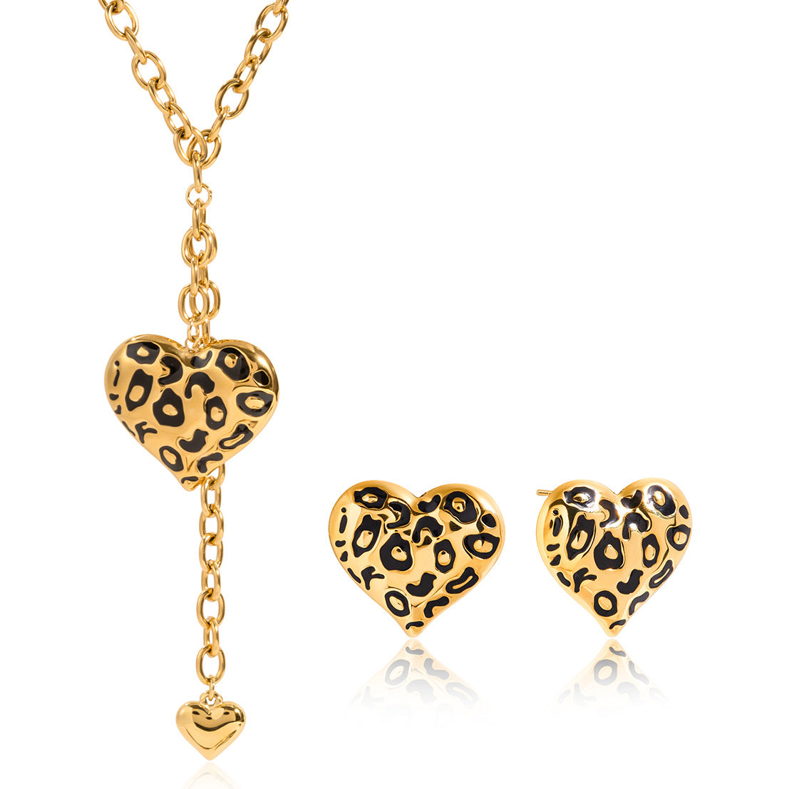 Womens Affectionate Necklace Accessory Light-Luxury Oil-Drop Earrings