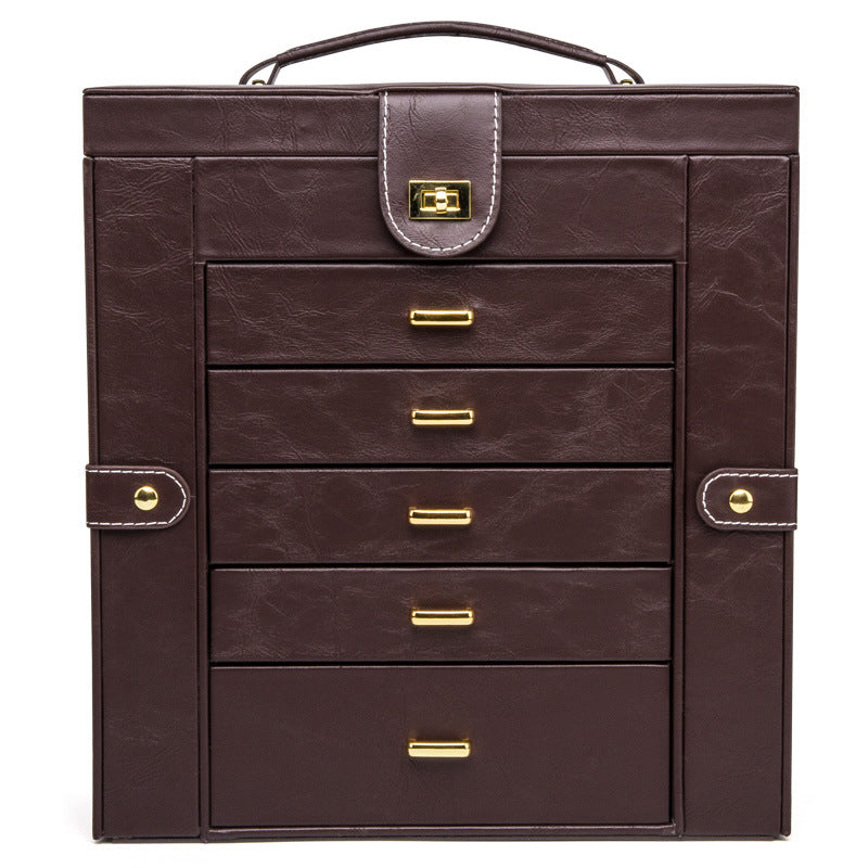 Multi-Layer Large Capacity Hand Jewelry Earrings Earrings Watch Storage Box