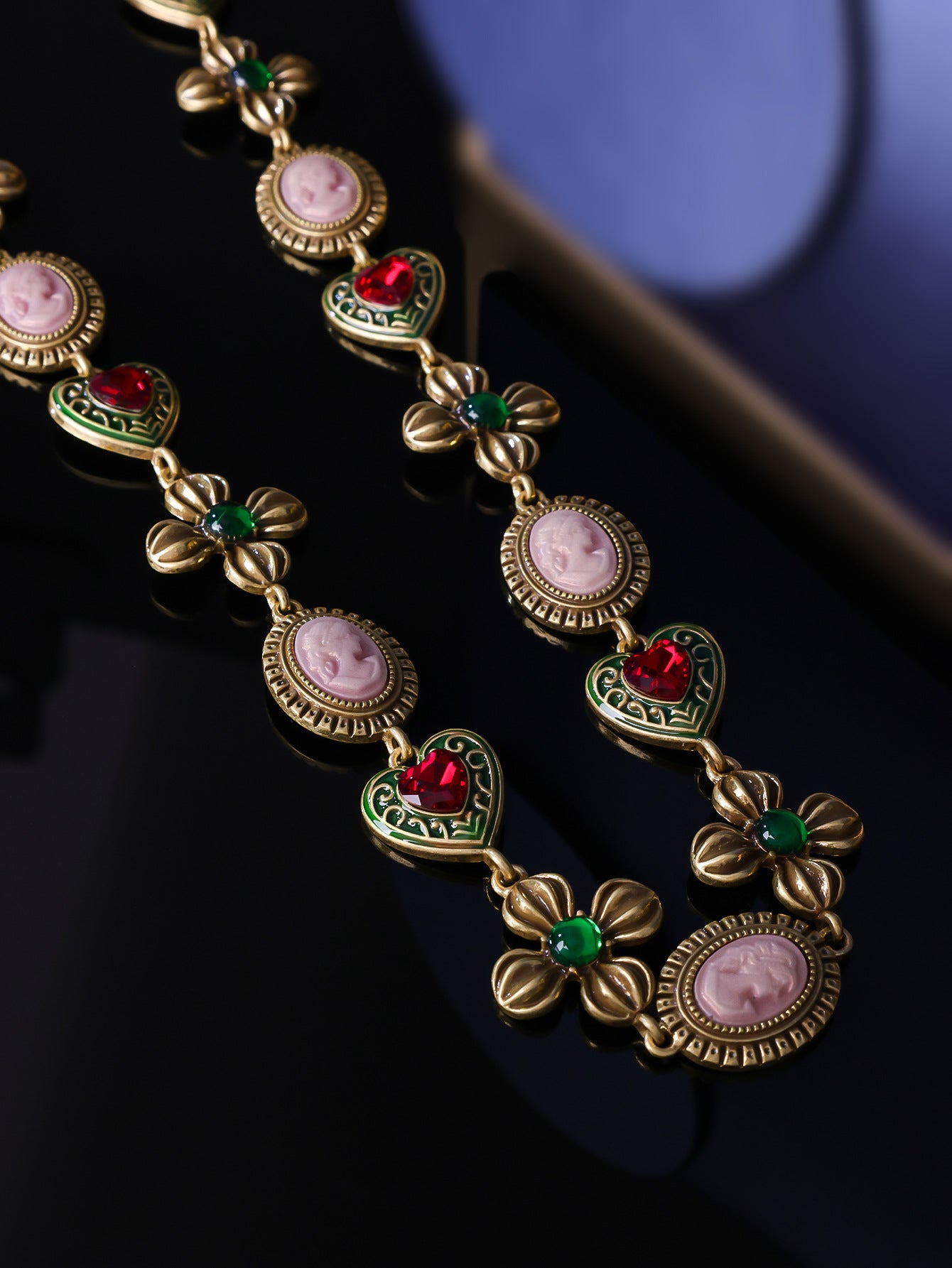 Love Portrait Versatile Earrings Necklace Personalized Retro Jewelry Set