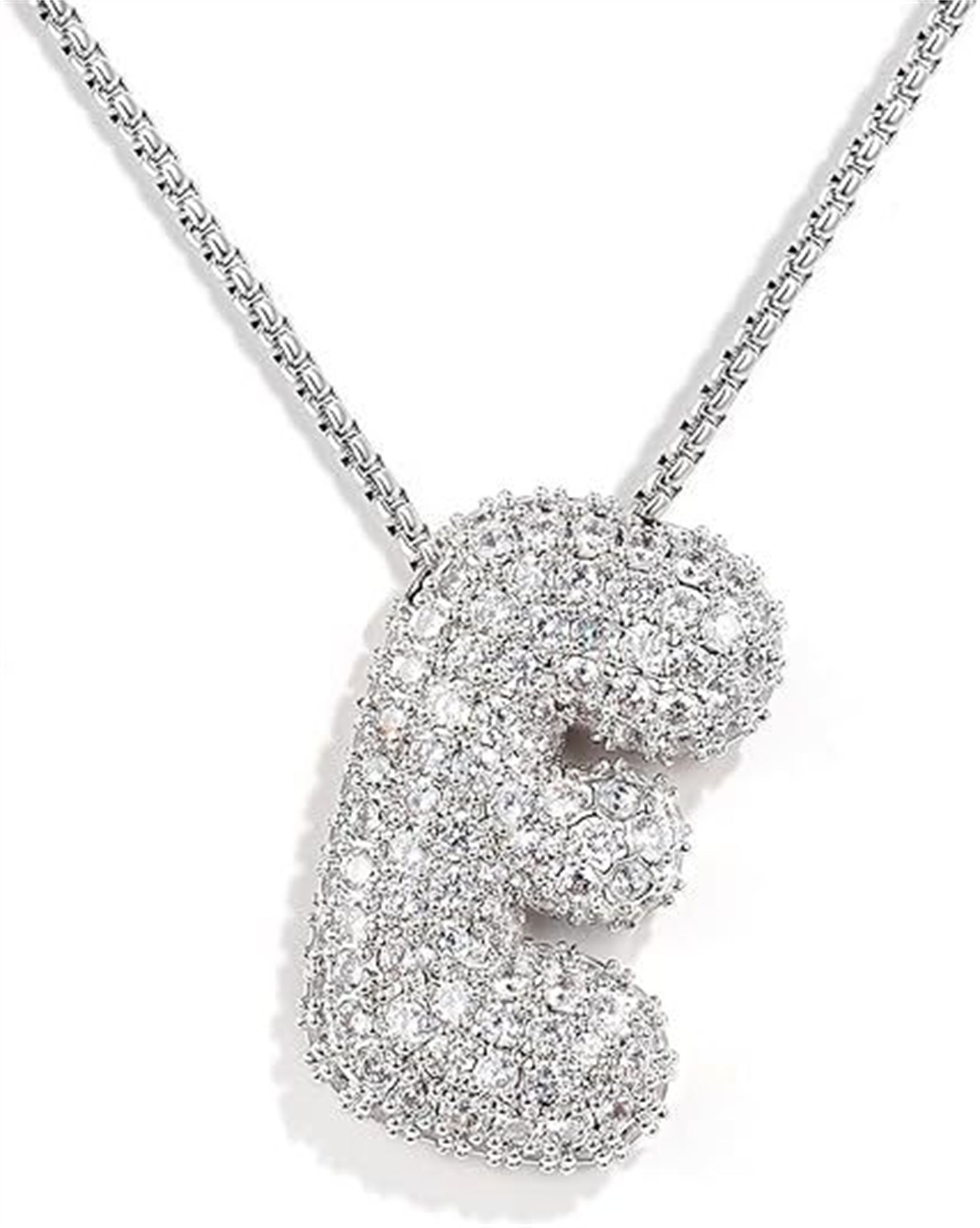 Personalized Elegant Letter Necklace – Brass & Zircon