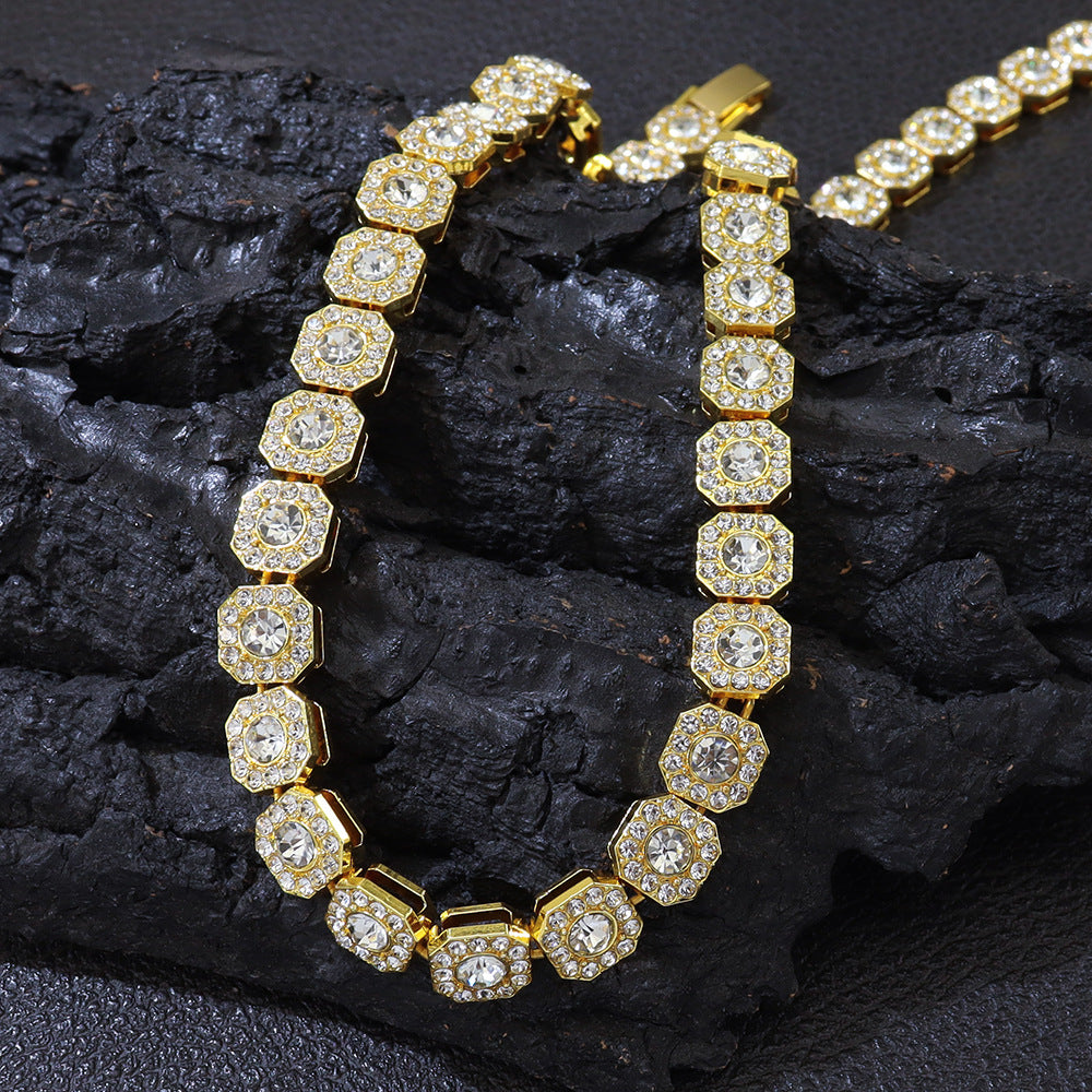 Full-Blown Diamond Ice Sugar Chain Necklace