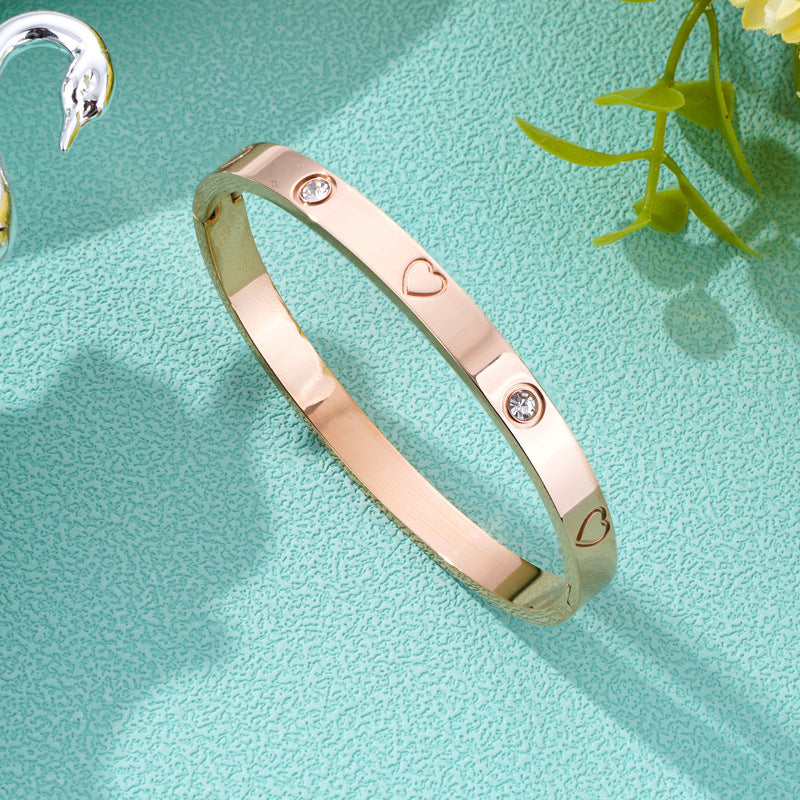 Amani Heart Buckle Stainless Steel Bracelet