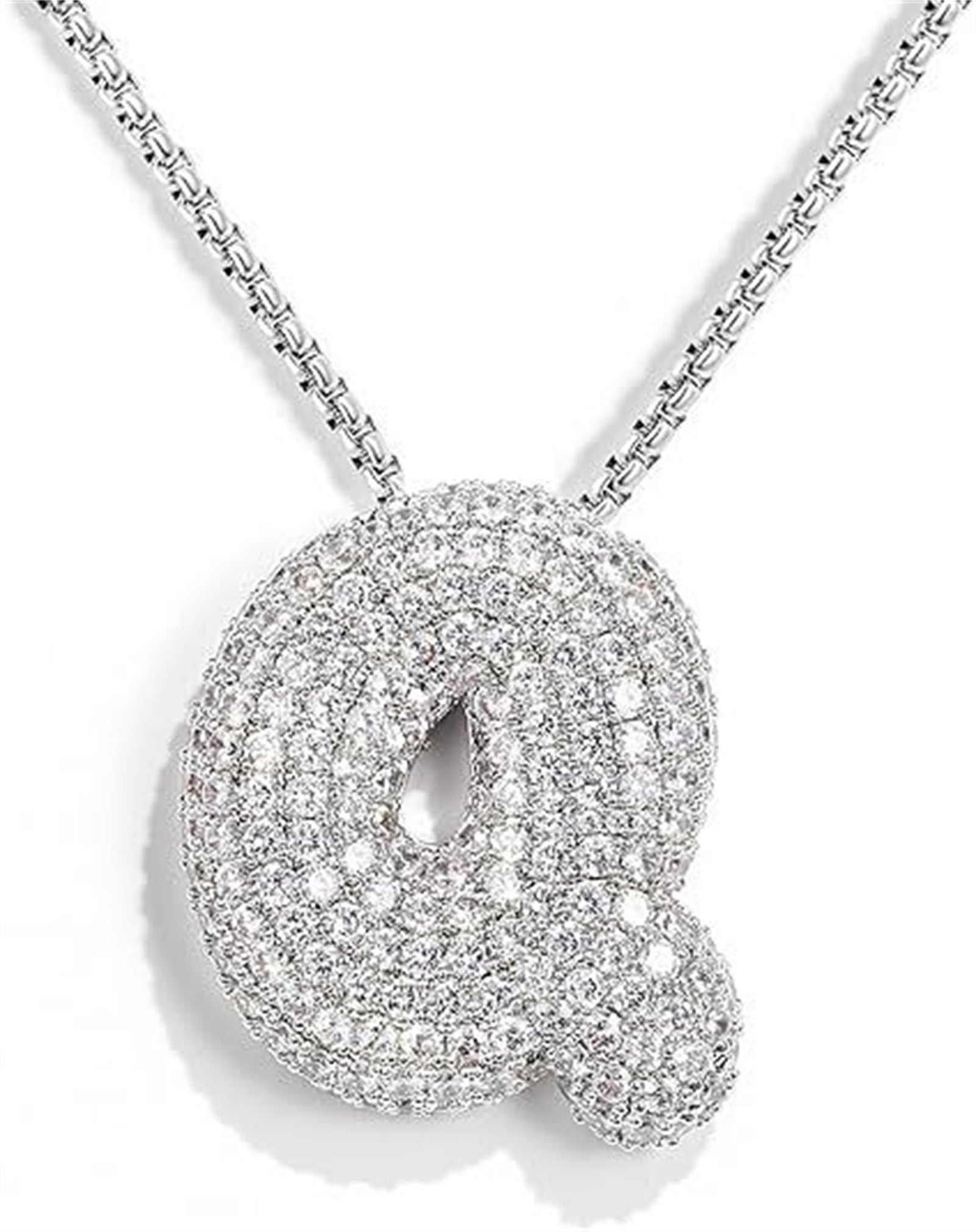 Personalized Elegant Letter Necklace – Brass & Zircon