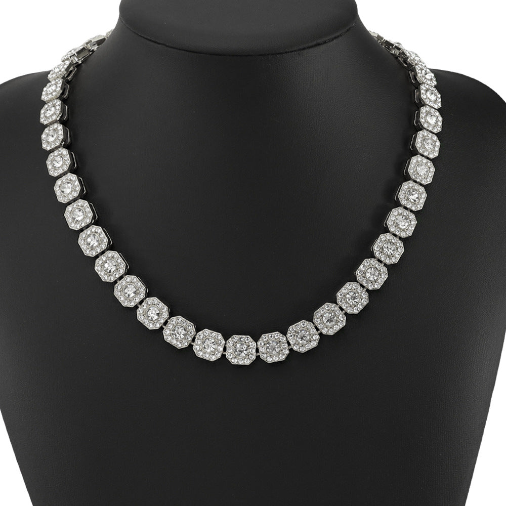 Full-Blown Diamond Ice Sugar Chain Necklace